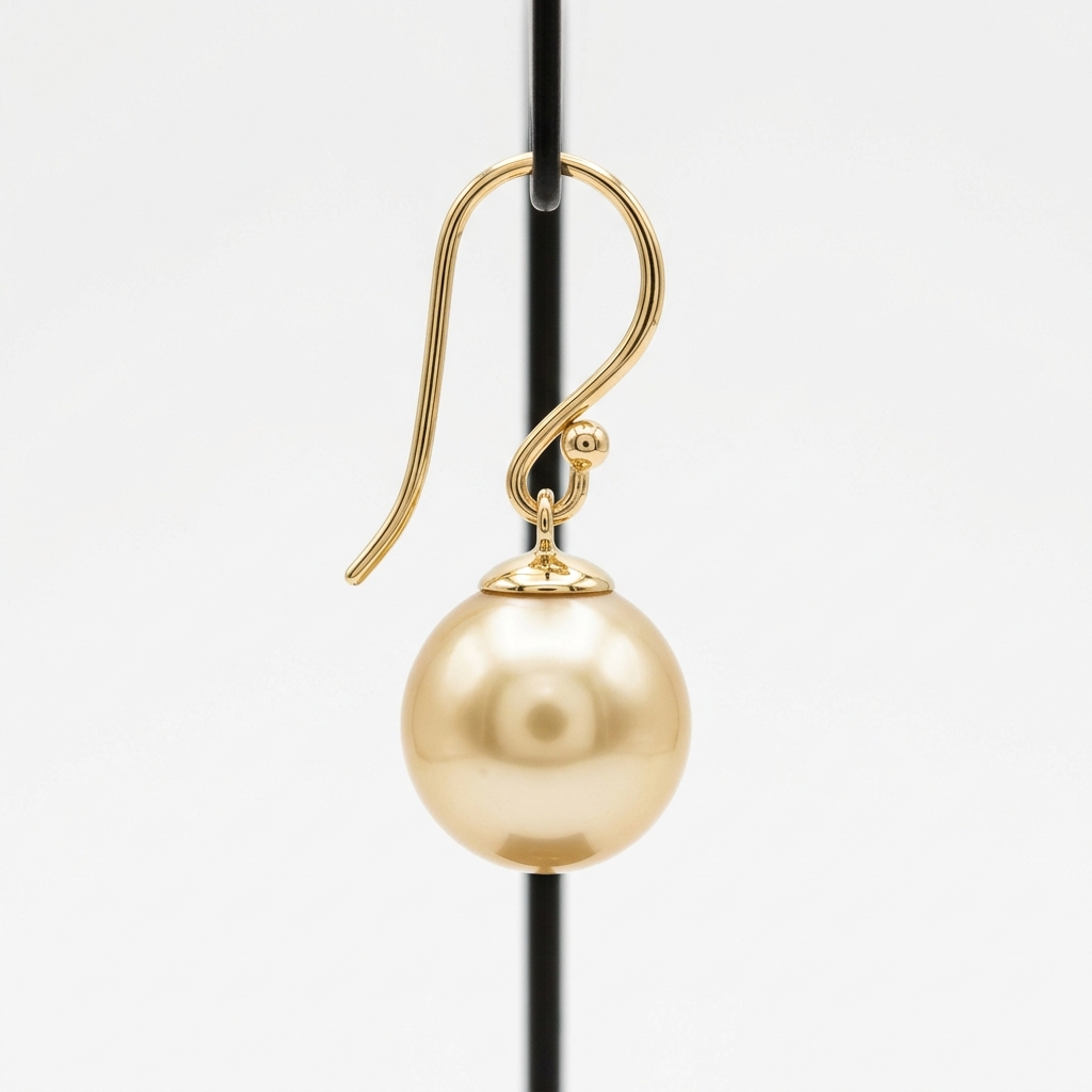Pearl & Gold Stud Earrings - Image 6
